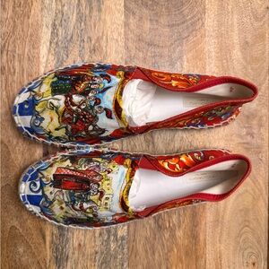 Dolce & Gabbana Red and Blue Espadrilles Vibrant Design